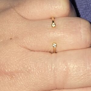 14k open diamond ring